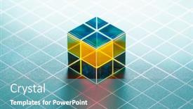  Presentation with dispersion light - Slide set with dichroic-cube-prism-with-light background and a teal colored foreground