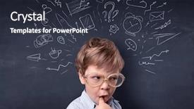  Presentation with smart - Amazing presentation theme having diciples - smart little kid in front backdrop and a tawny brown colored foreground