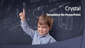  Presentation with smart - Cool new slides with diciples - smart little kid in front backdrop and a wine colored foreground