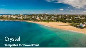  Presentation with queensland - PPT layouts with dicky beach caloundra queensland background and a ocean colored foreground