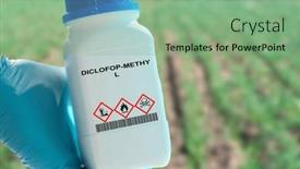  Presentation with weeds - Slides consisting of diclofop-methyl-a-herbicide-used background and a seafoam green colored foreground