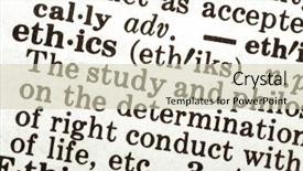  Presentation with definition - Amazing slide set having dictionary definition of ethics backdrop and a soft green colored foreground