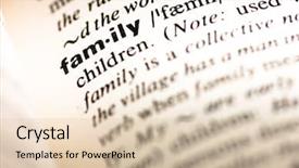  Presentation with definition - Slides enhanced with dictionary definition of family background and a lemonade colored foreground