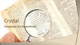  Presentation with dictionary - Presentation theme featuring dictionary english dutch finance background and a  colored foreground