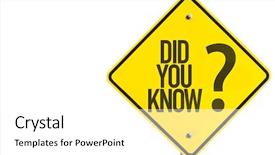  Presentation with brown sugar isolated on white - PPT theme having did you know sign isolated background and a white colored foreground