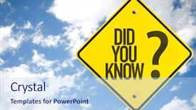  Presentation with sky - Slide set enhanced with did you know sign background and a light blue colored foreground