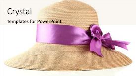  Presentation with end of summer - Audience pleasing slide deck consisting of die frau mit dem lila hut - beautiful summer hat isolated backdrop and a lemonade colored foreground