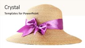  Presentation with hat - Cool new PPT layouts with die frau mit dem lila hut - beautiful summer hat isolated backdrop and a lemonade colored foreground