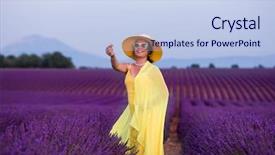  Presentation with new orleans yellow and purple - Colorful presentation enhanced with die frau mit dem lila hut - beautiful young asian woman backdrop and a  colored foreground