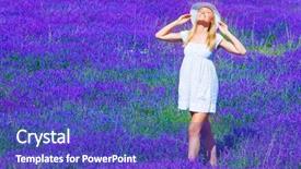  Presentation with teen girl - Cool new theme with suit walking along the street backdrop and a  colored foreground.