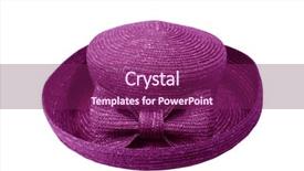  Presentation with straw - Amazing PPT layouts having die frau mit dem lila hut - straw hat backdrop and a violet colored foreground