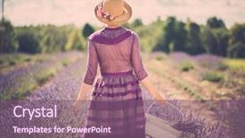 Presentation with purple - Cool new presentation theme with die frau mit dem lila hut - woman in purple dress backdrop and a violet colored foreground