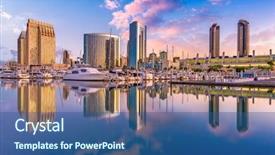  Presentation with san diego california - Cool new PPT layouts with diego california usa downtown city backdrop and a ocean colored foreground