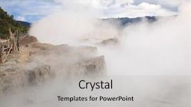  Presentation with sulfur - Colorful slide set enhanced with dieng national park java indonesia backdrop and a light gray colored foreground