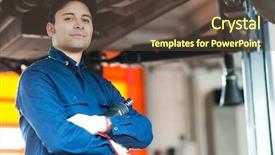  Presentation with diesel - Slide set consisting of diesel - auto mechanic working background and a tawny brown colored foreground