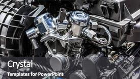  Presentation with diesel engine - Beautiful slide deck featuring diesel - close up shot of car backdrop and a dark gray colored foreground