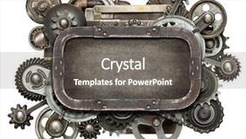  Presentation with diesel - Presentation theme having diesel - stylized mechanical collage made background and a gray colored foreground