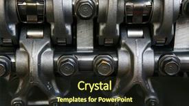  Presentation with diesel engine - Presentation theme consisting of diesel engines - car engine inside view isolated background and a wine colored foreground