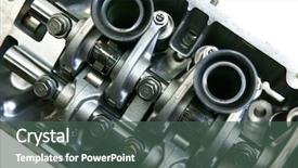  Presentation with diesel engine - PPT layouts consisting of diesel engines - car engine inside view isolated background and a ocean colored foreground