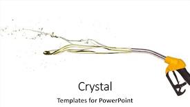  Presentation with splashing - Cool new slides with diesel engines - petrol splashing out of pistol backdrop and a white colored foreground