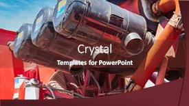  Presentation with diesel - PPT theme with diesel-fan-and-filtering-system background and a tawny brown colored foreground