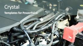  Presentation with wire auto - Amazing slide deck having wire auto - car engine closeup backdrop and a gray colored foreground