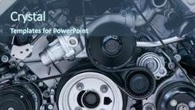 Presentation with engine - Slides enhanced with closeup photo of a clean engine background and a ocean colored foreground