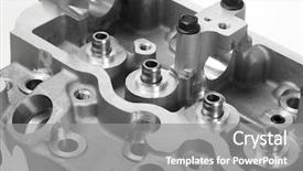  Presentation with cylinder head - Colorful presentation theme enhanced with cylinder head backdrop and a gray colored foreground