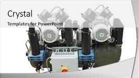  Presentation with compressor - Amazing theme having image of a compressor backdrop and a white colored foreground