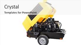  Presentation with compressor - Presentation with watercolor black square geometric pattern background and a light gray colored foreground