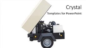  Presentation with compressor - PPT theme consisting of image of a movable compressor background and a white colored foreground