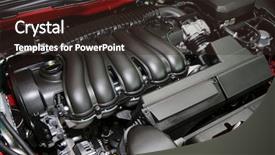  Presentation with car engine - Amazing presentation design having powerful engine of the modern backdrop and a gray colored foreground