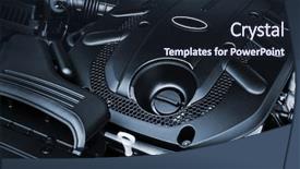  Presentation with car engine - Theme consisting of powerful engine of the modern background and a wine colored foreground