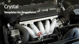  Presentation with car engine - Beautiful presentation featuring powerful engine of the modern backdrop and a dark gray colored foreground