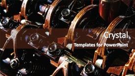  Presentation with diesel engine - Theme consisting of diesel oil - car engine inside view isolated background and a tawny brown colored foreground