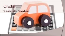  Presentation with emissions no car carbon dioxide - PPT layouts enhanced with diesel saving - calculator and orange toy car background and a lemonade colored foreground