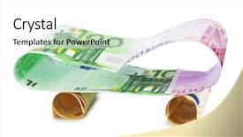  Presentation with diesel - Slide set enhanced with diesel saving - car made of money isolated background and a white colored foreground