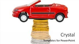  Presentation with diesel - Beautiful presentation theme featuring diesel saving - toy car and stack backdrop and a white colored foreground