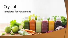  Presentation with healthy eating - Slides featuring diet and detox concept - plastic background and a white colored foreground