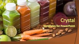  Presentation with healthy eating - Slides featuring diet and detox concept - plastic background and a tawny brown colored foreground