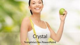  Presentation with weight control - Presentation enhanced with diet and health concept - beautiful background and a lemonade colored foreground