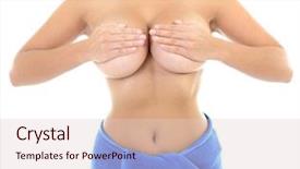  Presentation with woman body - Slide set with nude girl - body of beautiful woman covering background and a  colored foreground