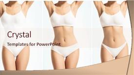  Presentation with health diet - Cool new PPT theme with underwear health sport fitness nutrition backdrop and a  colored foreground
