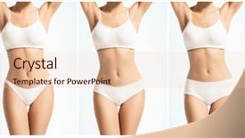  Presentation with health diet - Slides with swimsuit health sport fitness nutrition background and a  colored foreground