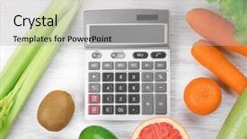  Presentation with diet - PPT theme with diet concept calculator and different background and a light gray colored foreground