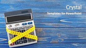  Presentation with diet - Amazing PPT layouts having diet concept calculator and measuring backdrop and a  colored foreground