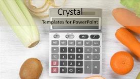  Presentation with diet low carb concept healthy - Slides enhanced with diet concept calculator measuring tape background and a soft green colored foreground