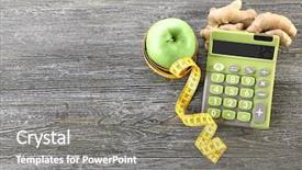  Presentation with diet - PPT layouts having diet concept calculator measuring tape background and a  colored foreground