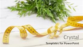  Presentation with diet - Slides with diet-concept-color-measuring-tape background and a lemonade colored foreground