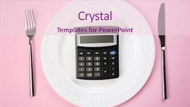  Presentation with pregnancy diet plan - Slides consisting of diet concept plate with calculator background and a  colored foreground